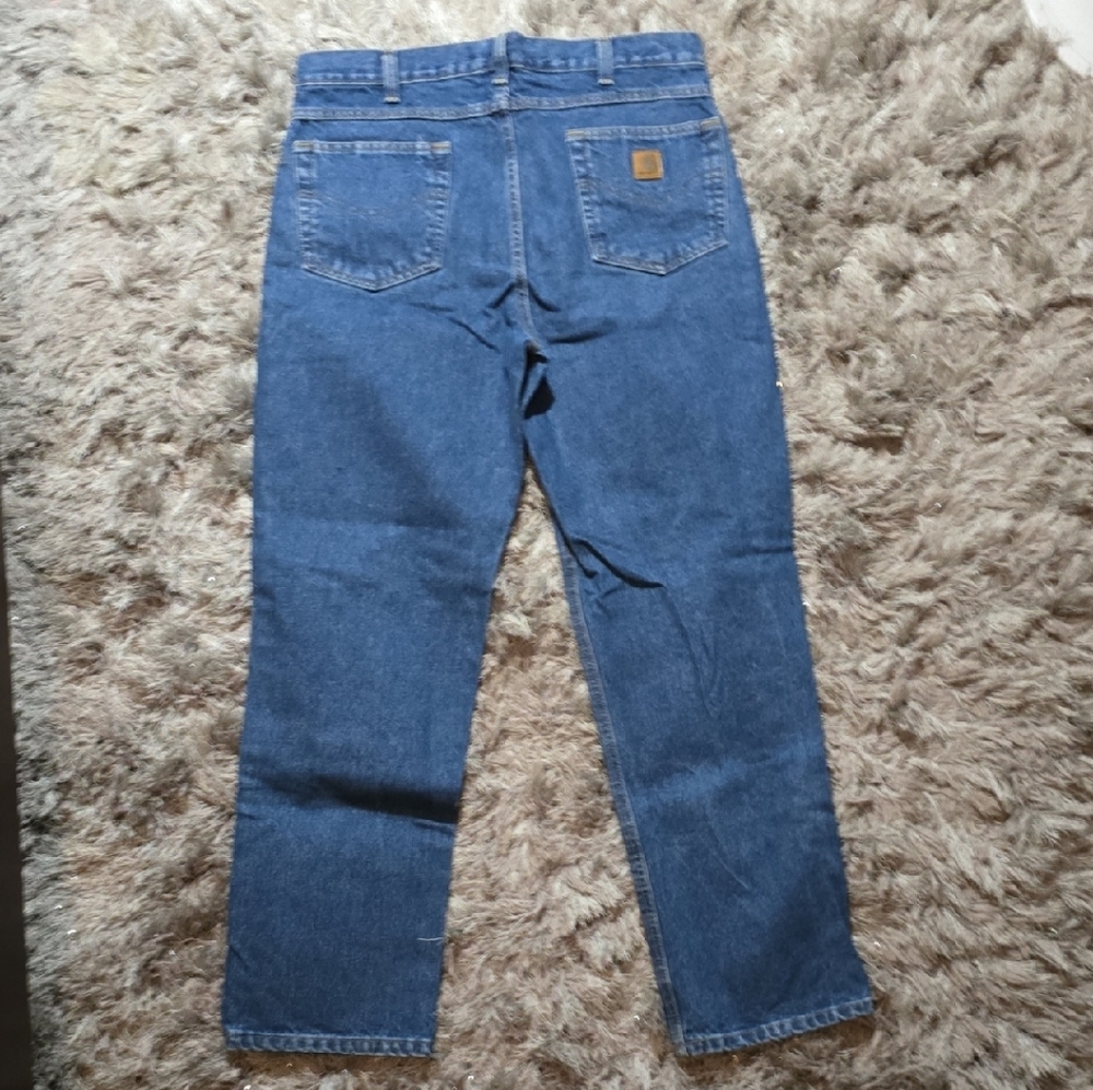 Carhartt Blue Denim Jeans. Never Worn. Mens Size 36x32 Traditional - Picture 3 of 4